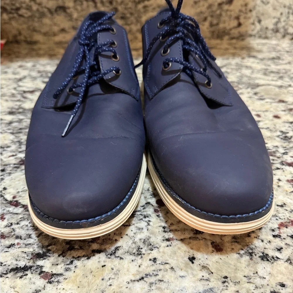Cole Haan Original Grand Plain Toe Oxford Blazer Blue Leather 11M